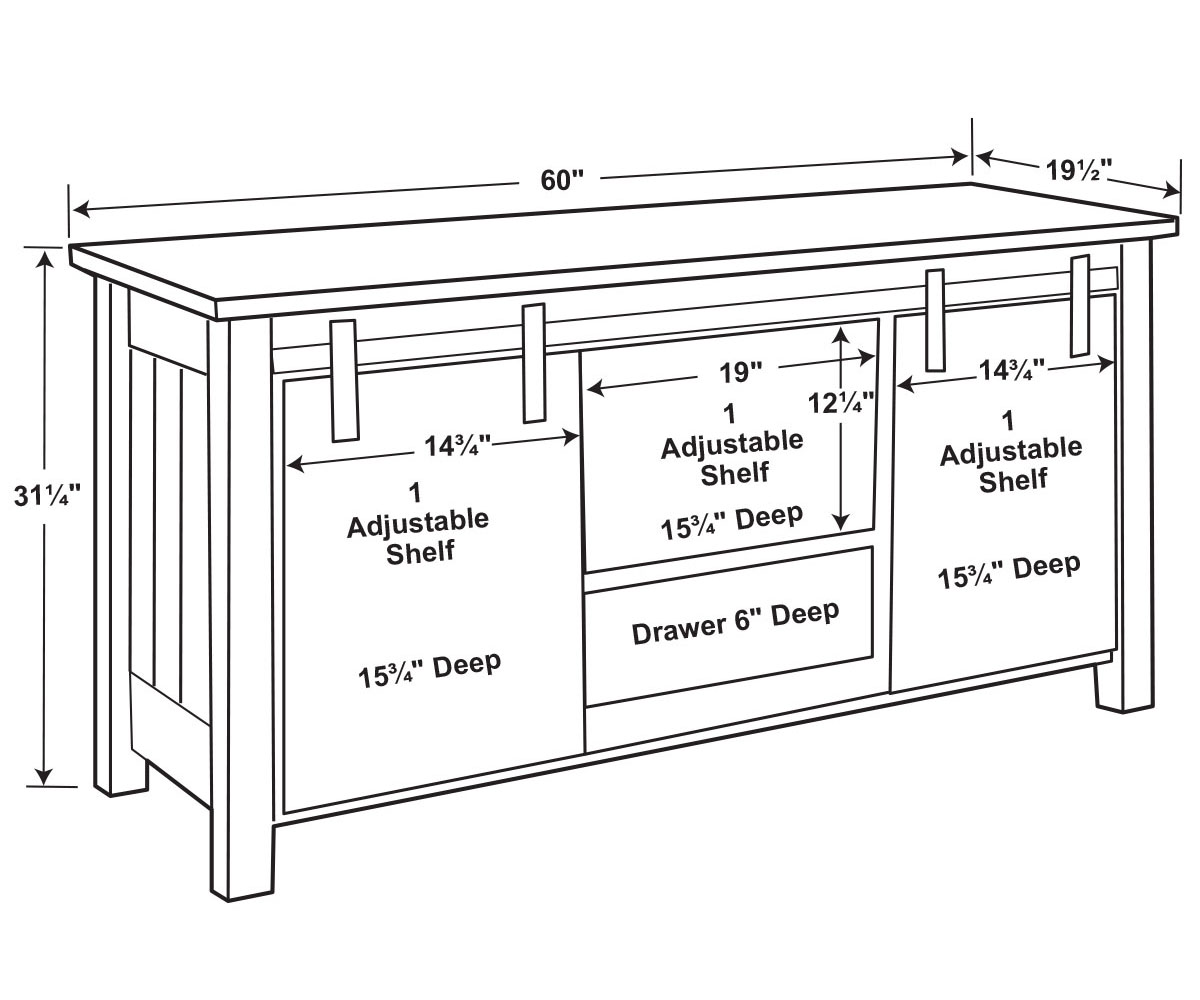 Houston Media Stand - 60"W - Image 2