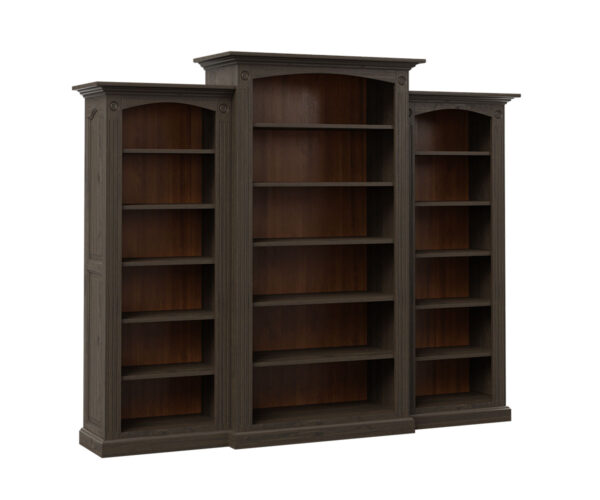 3 Piece 5 Shelf Deluxe Bookcase