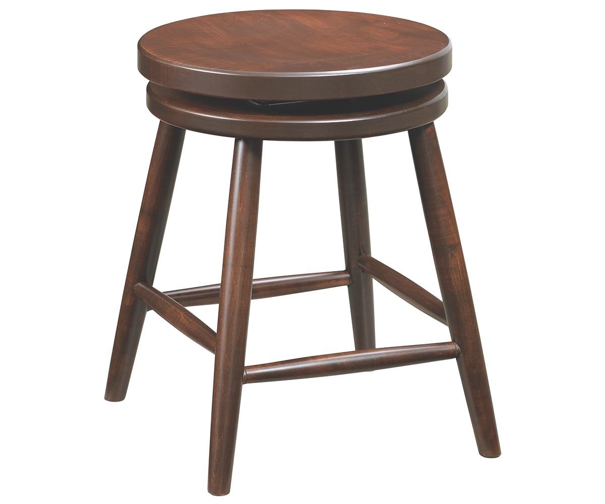 18" Swivel Bar Stool With Plain Leg