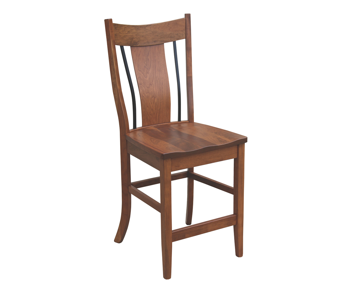 Eagle 24" Swivel Bar Chair With Wrought Iron - Image 2