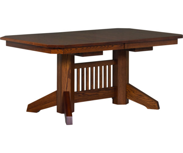 Franklin Mission Double Pedestal Table