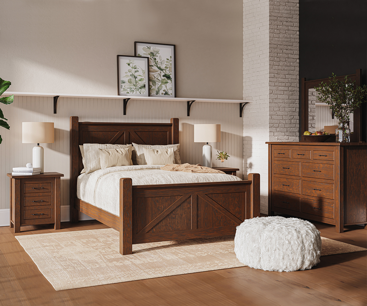 Early American 1 Drawer 1 Door Nightstand - Image 2