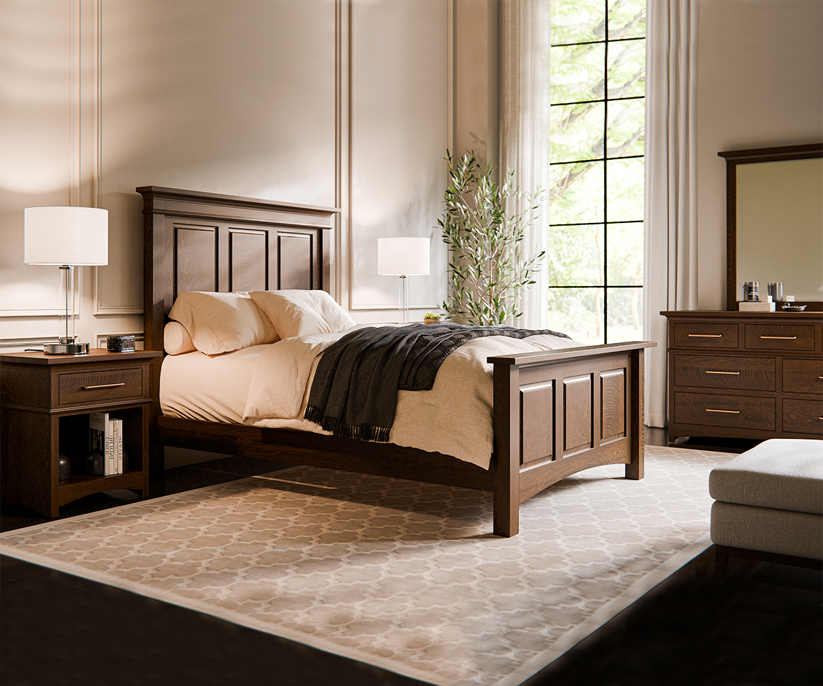 Old World Bed With Low Footboard - Image 2