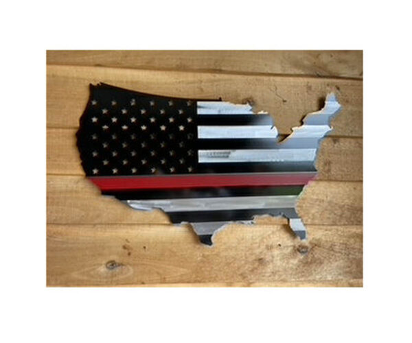 US Shaped Fireman American Flag
